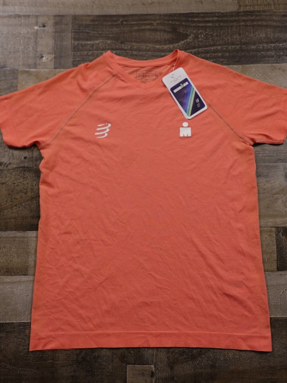 Compressport Ironman Performance Tee Women’s Large‎ Coral Running Triathlon